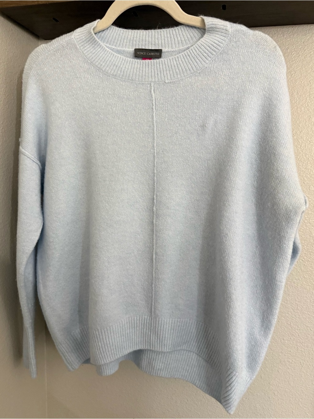 Vince Camuto Light Blue Crewneck Knit Sweater